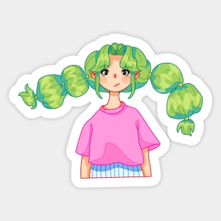 Lazy girl Sticker